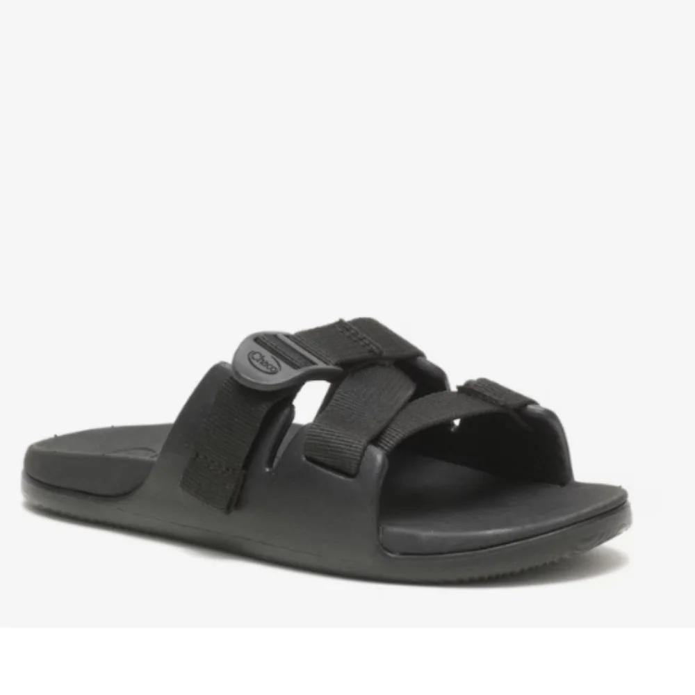 NIB Chaco Chillos Slide Sandals Black Adjustable Strap Sandal Kids Size 4